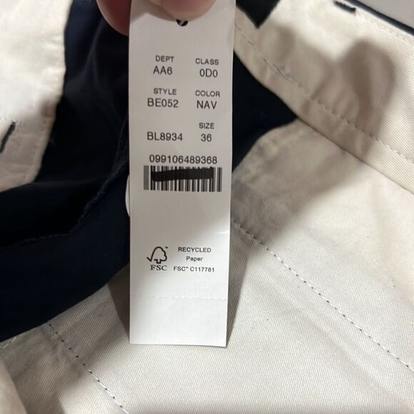 J. Crew 9" stretch chino short in Navy Blue size 36 NWT - Picture 6 of 12